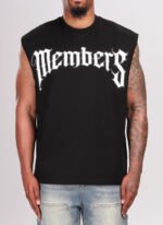 NVLTY Members Arc Sleeveless T Shirt - Black