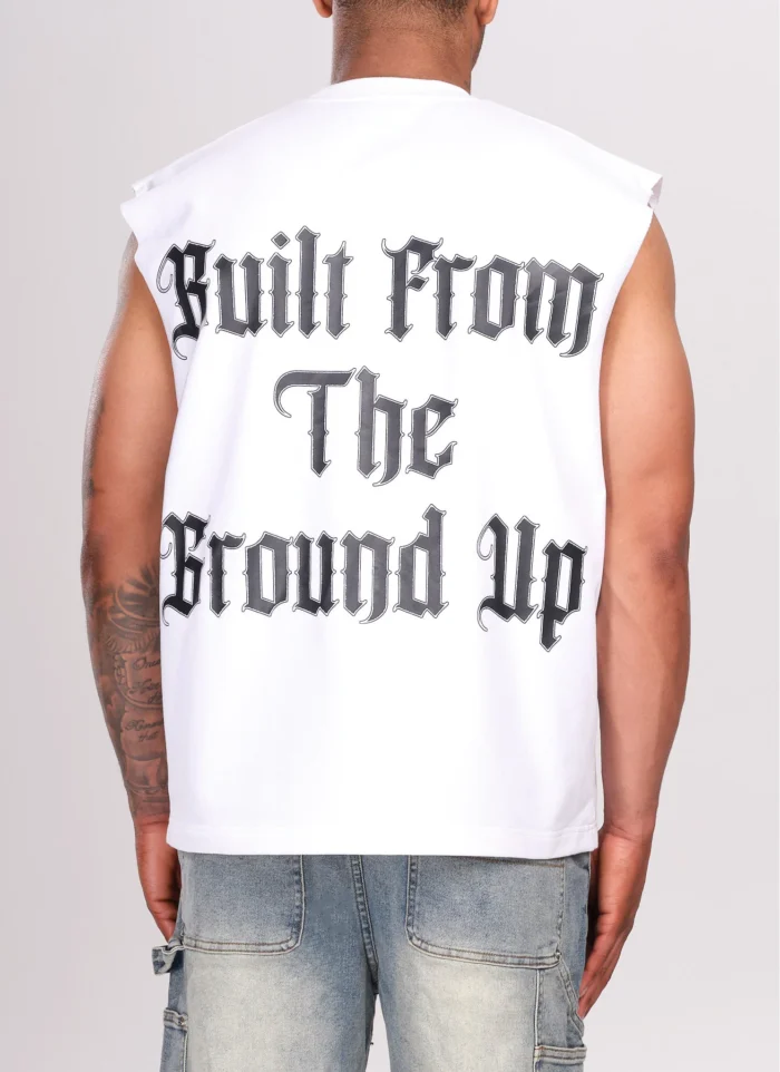 NVLTY Members Arc Sleeveless T-Shirt - White