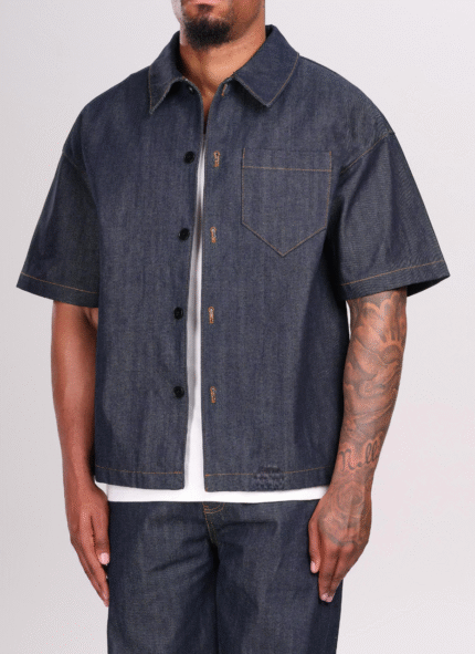 NVLTY Structured Selvedge Denim Shirt - Indigo