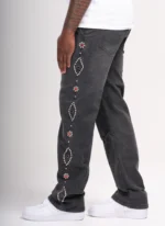 NVLTY Vintage Studded Jeans - Grey