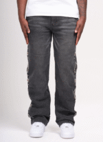 NVLTY Vintage Studded Jeans - Grey