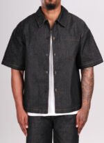 NVLTY Structured Selvedge Denim Shirt - Black