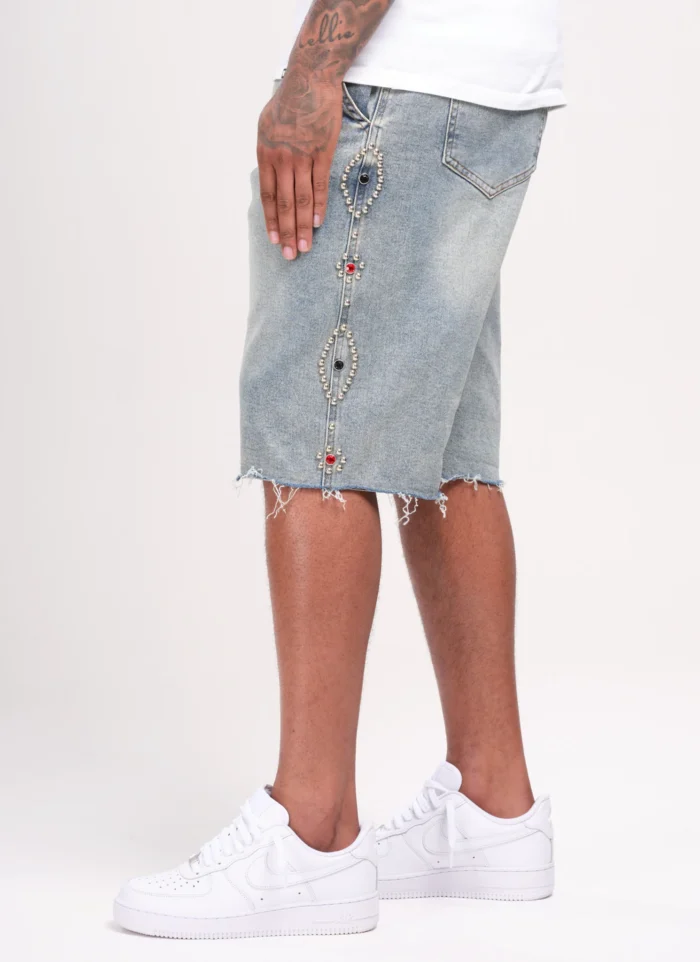 Vintage Studded Denim Shorts
