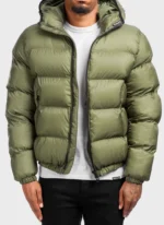 Luxe Puffer Jacket Khaki F