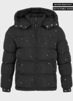 Paint Puffer Jacket Black
