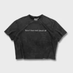 Vintage BFTGU Crop T Shirt Black