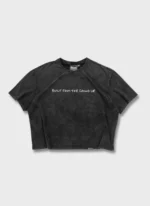 Vintage BFTGU Crop T Shirt Black