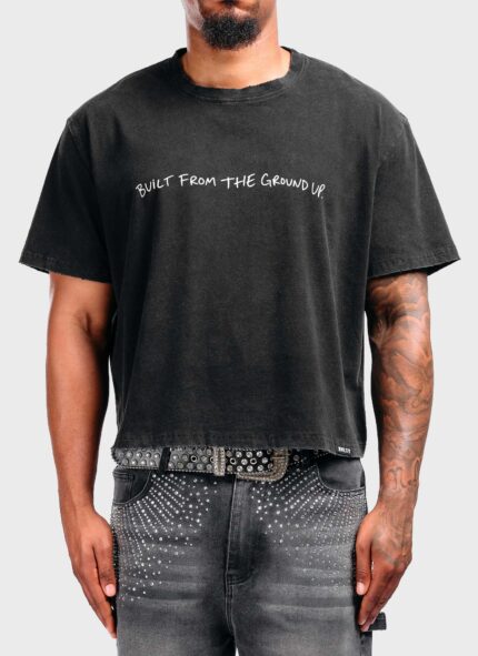 Vintage BFTGU Crop T Shirt Black f