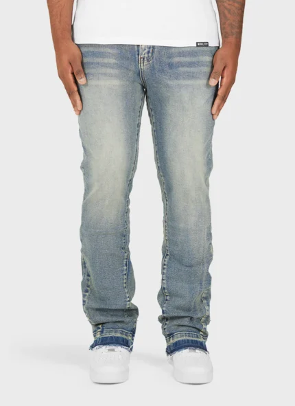 Vintage Flare Washed Jeans Blue f