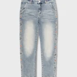 Vintage Studded Jeans Blue